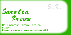 sarolta kremm business card